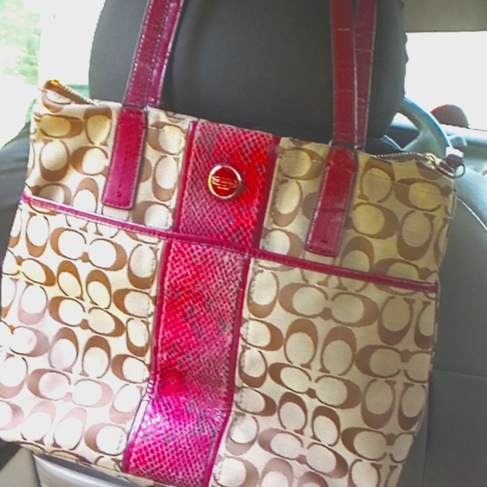 A brand new coach bag.